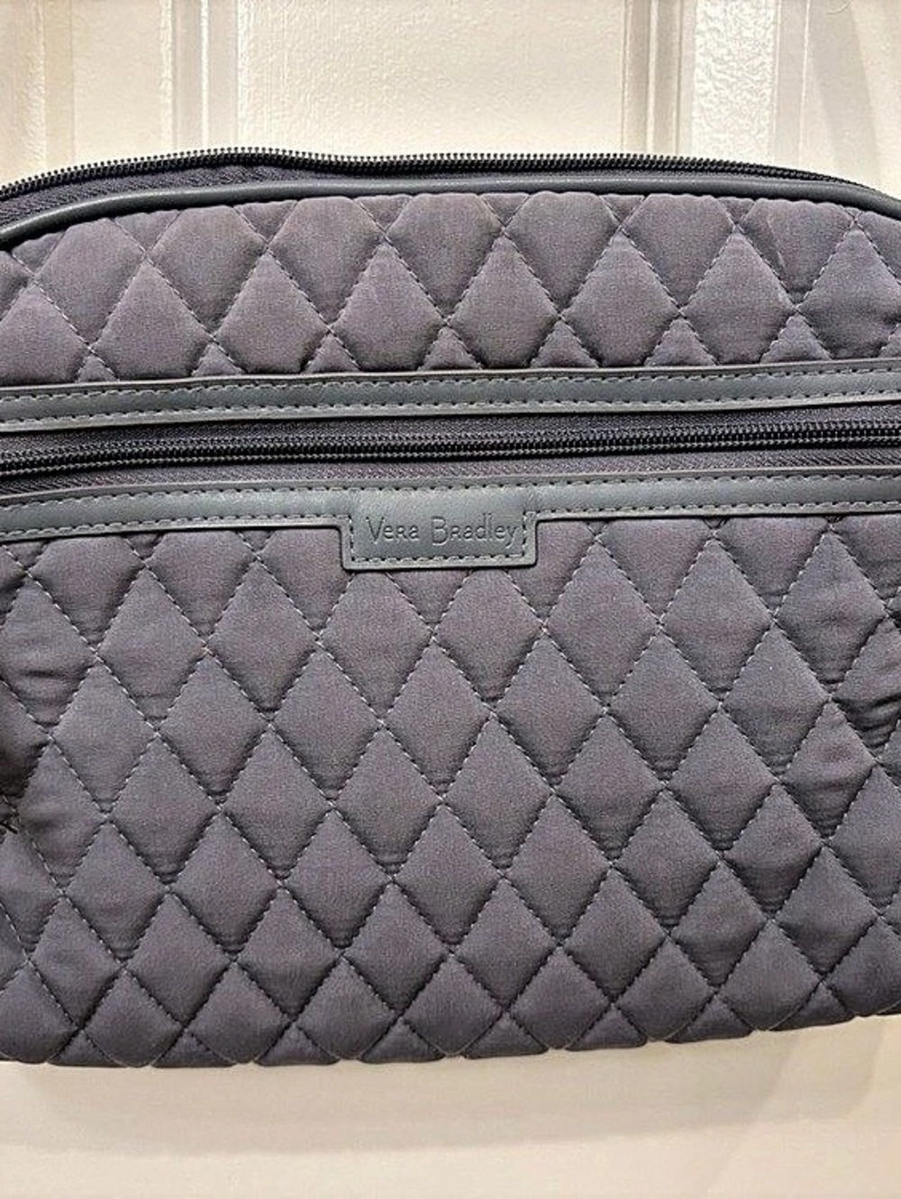 Vera Bradley Triple Zip Hipster Crossbody Bag Grey
